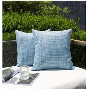 Decorative Outdoor Waterproof Pillow Covers 24x24- Set Of 2 By Kevin Textile NWT